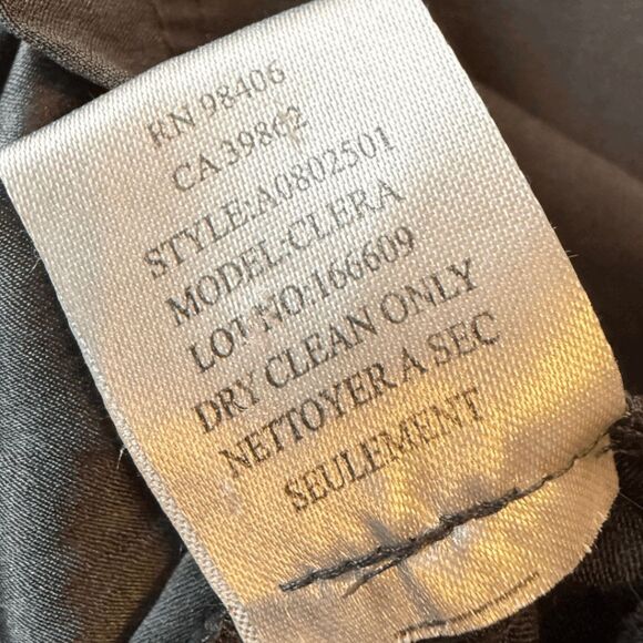 Theory Women's Clera Open Drape Back Silk Blend Long Sleeve Top Gray Size Small‎ - Picture 4 of 9